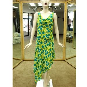 BCBGMaxAzria Asymmetrical Chiffon Dress